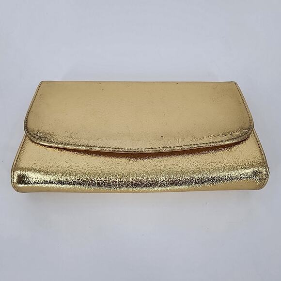 Vintage Gold Metallic Clutch Purse - Picture 1 of 14